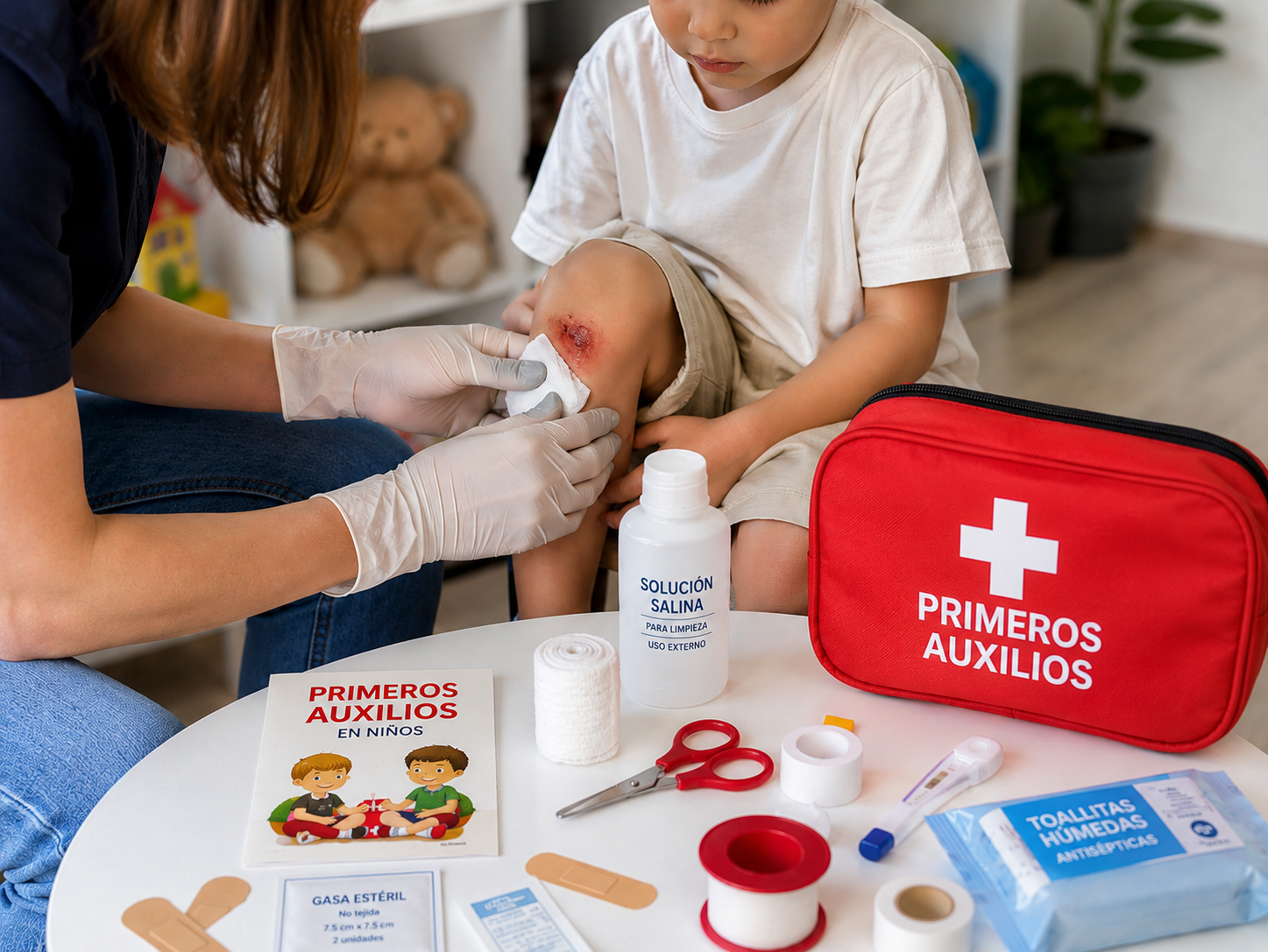 Atención de primeros auxilios en un niño